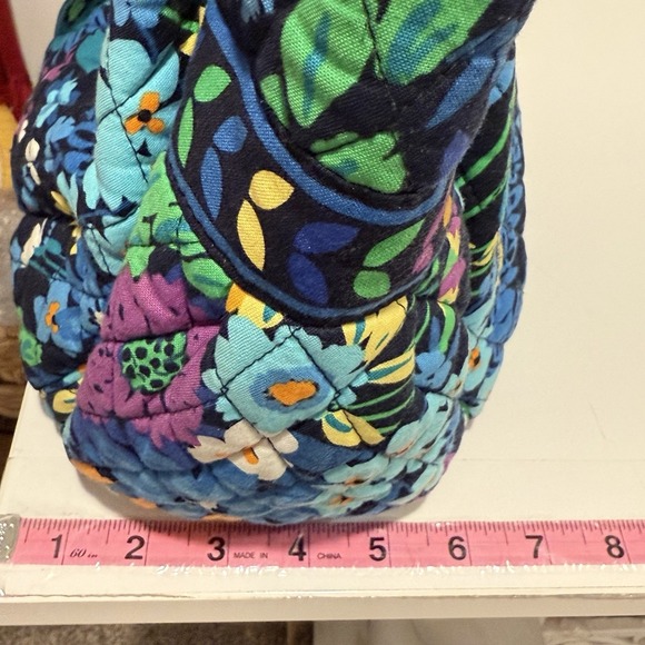 Vera Bradley Midnight Blues Purse Tote W/ Wallet Floral Granny Dark Romantic - Picture 10 of 12